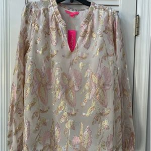 NWT Lily Pulitzer Giana Silk Top